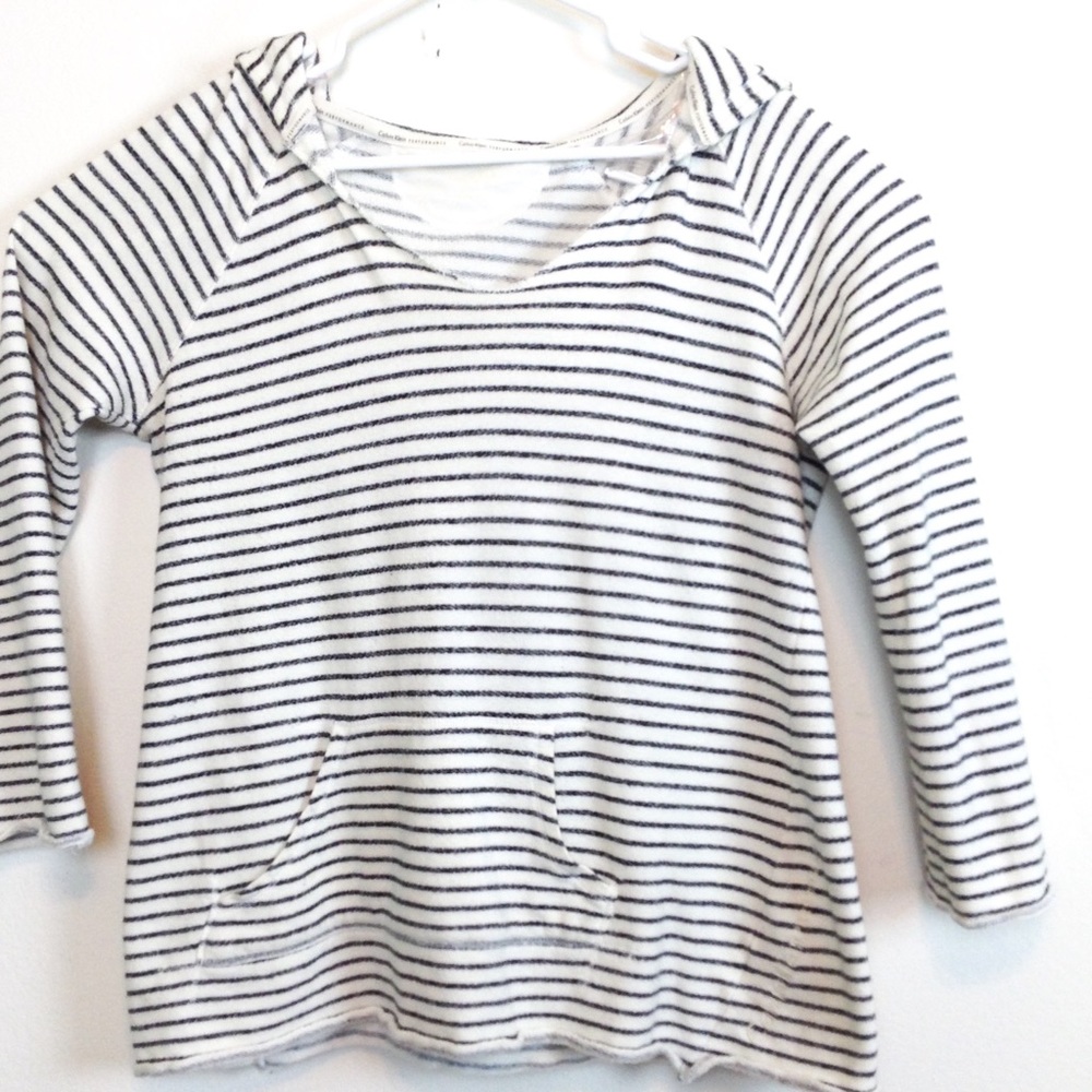 Calvin Klein Striped Sweatshirt Jacket *